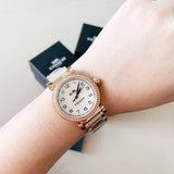Coach Madison White Dial Rose Gold Steel Strap Watch for Women - 14502398 Buy Now By Coach