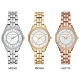 Michael Kors Lauryn Mother of Pearl White Dial Gold Steel Strap Watch for Women - MK3899 Buy Now By Michael Kors