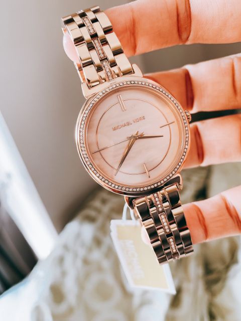 Michael Kors Cinthia Mother of Pearl Rose Gold Dial Rose Gold Steel Strap Watch for Women - MK3643 Buy Now By Michael Kors