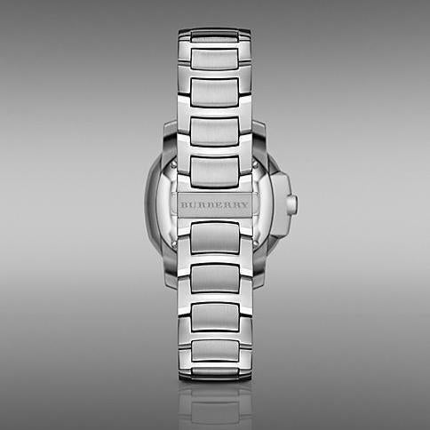 Burberry The Britain Diamonds Mother of Pearl Dial Silver Steel Strap Watch for Women - BBY1804 Buy Now By Burberry