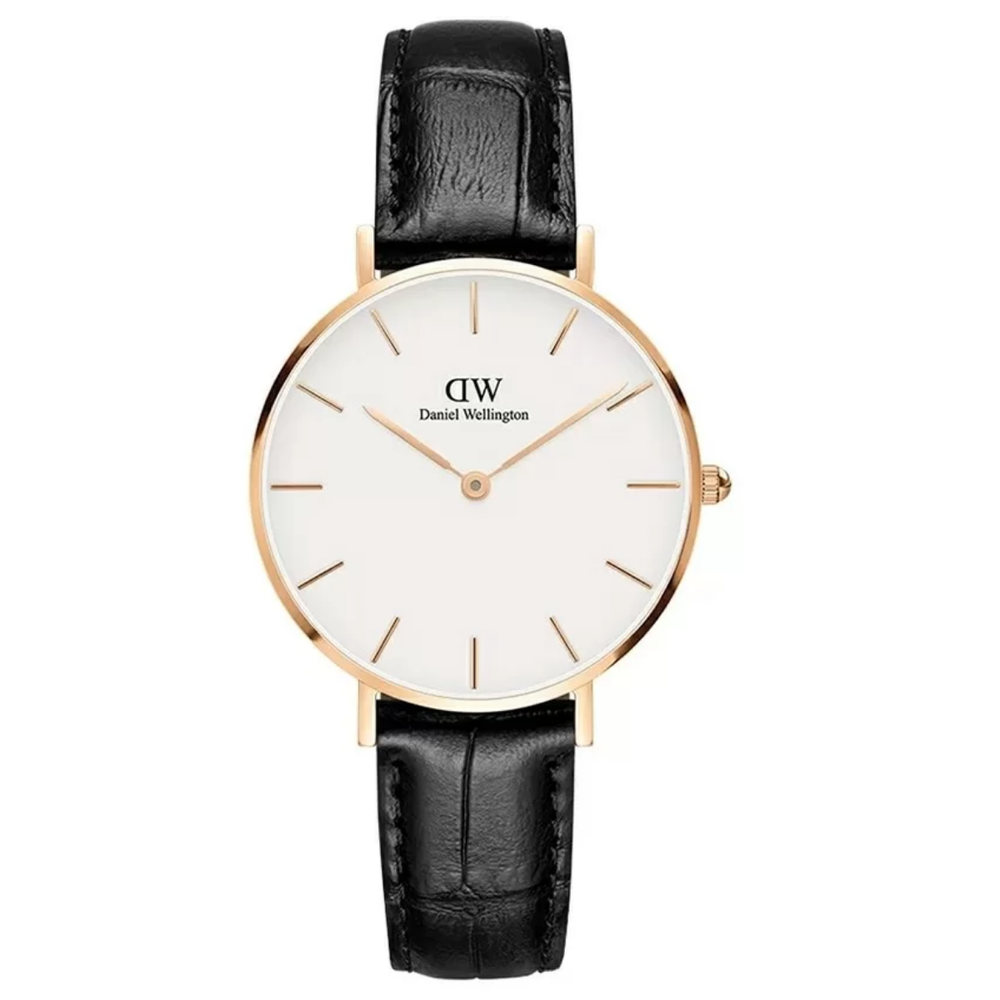 Daniel Wellington Petite Reading White Dial Black Leather Strap Watch For Women - DW00100173 Buy Now By Daniel Wellington