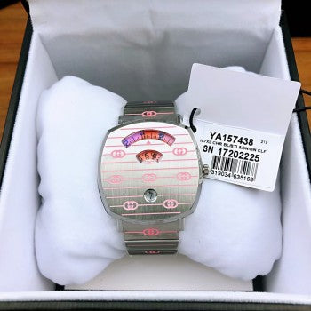 Gucci Grip Quartz Silver Dial Silver Steel Strap Watch For Women - YA157438 Buy Now By Gucci