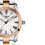 Tissot T Wave Mother of Pearl Dial Two Tone Steel Strap Watch For Women - T112.210.22.113.01 Buy Now By Tissot