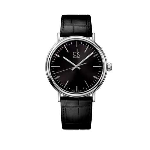 Calvin Klein Surround Black Dial Black Leather Strap Watch for Men - K3W211C1 Buy Now By Calvin Klein