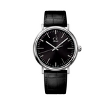 Calvin Klein Surround Black Dial Black Leather Strap Watch for Men - K3W211C1 Buy Now By Calvin Klein