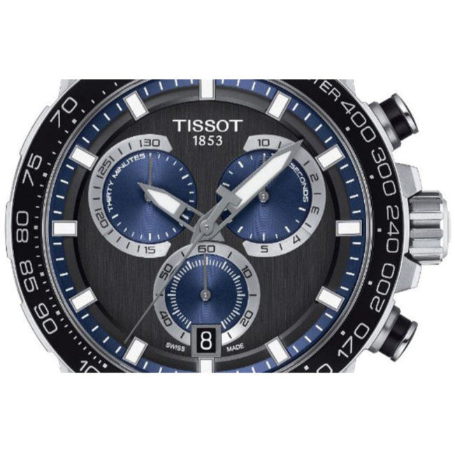 Tissot Supersport Chrono Black Dial Blue Nylon Strap Watch for Men - T125.617.17.051.03 Buy Now By Tissot