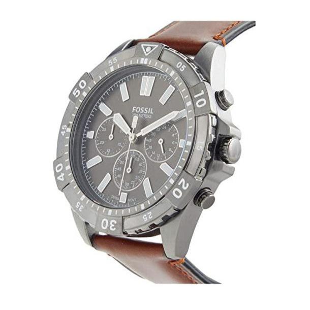 Fossil Garrett Chronograph Grey Dial Brown Leather Strap Watch for Men - FS5770 Buy Now By Fossil