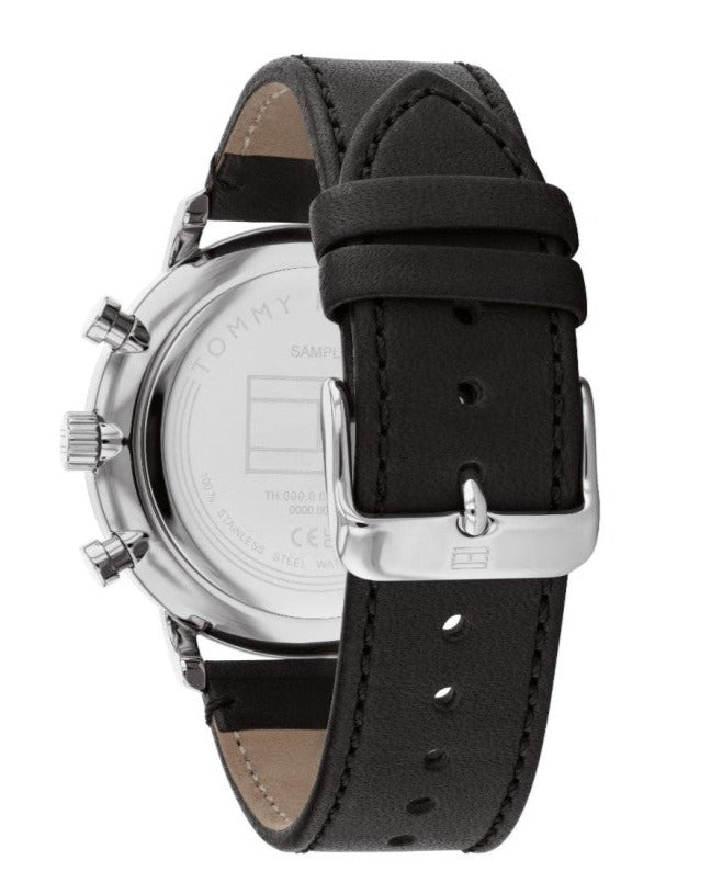 Tommy Hilfiger Legend Chronograph Black Dial Black Leather Strap Watch For Men - 1710565 Buy Now By Tommy Hilfiger