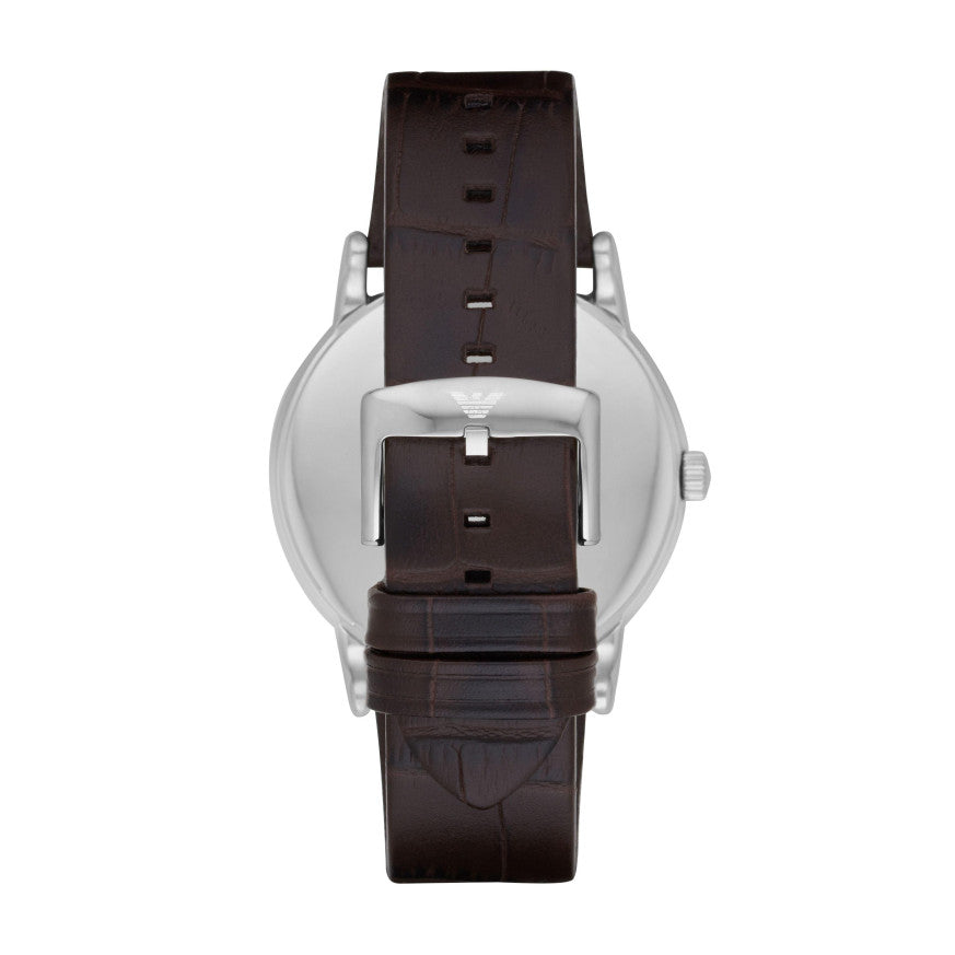 Emporio Armani Luigi Quartz Gray Dial Brown Leather Strap Watch For Men - AR1996 Buy Now By Emporio Armani