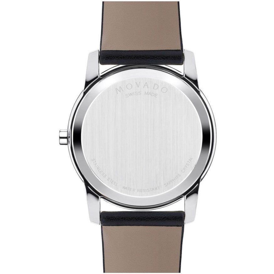 Movado Museum Classic Blue Dial Black Leather Strap Watch for Men - 606610 Buy Now By Movado