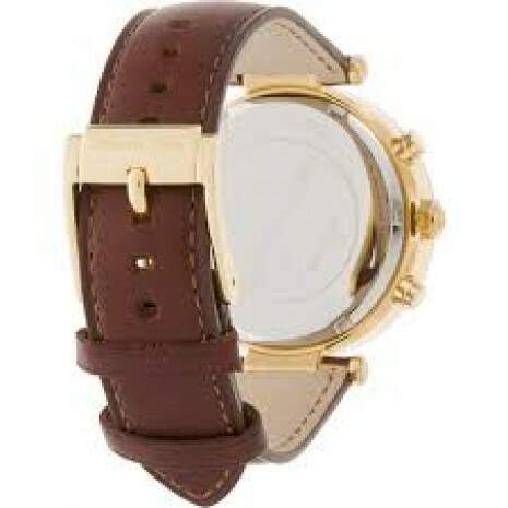 Michael Kors Parker Champagne Gold Dial Brown Leather Strap Watch for Women - MK2249 Buy Now By Michael Kors