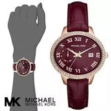 Michael Kors Whitley Quartz Burgundy Dial Burgundy Leather Strap Watch For Women - MK2430 Buy Now By Michael Kors