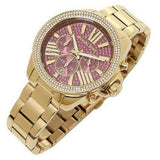 Michael Kors Wren Purple Dial Gold Steel Strap Watch for Women - MK6290 Buy Now By Michael Kors