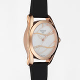 Tissot T Wave Diamond Mother of Pearl Dial Black Leather Strap Watch For Women - T112.210.36.111.00 Buy Now By Tissot