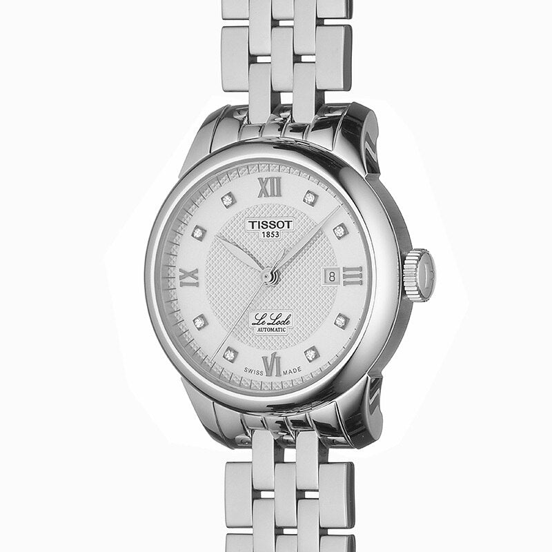 Tissot Le Locle Lady Automatic Diamonds Silver Dial Silver Steel Strap Watch For Women - T006.207.11.036.00 Buy Now By Tissot