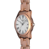 Tissot T Wave Mother of Pearl Dial Rose Gold Steel Strap Watch For Women - T112.210.33.113.00 Buy Now By Tissot