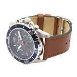Coach Kent Chronograph Blue Dial Brown Leather Strap Watch for Men - 14602560 Buy Now By Coach