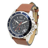 Coach Kent Chronograph Blue Dial Brown Leather Strap Watch for Men - 14602560 Buy Now By Coach