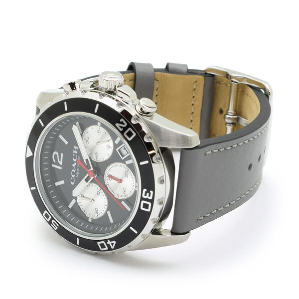 Coach Kent Grey Dial Grey Leather Strap Watch for Men - 14602561 Buy Now By Coach