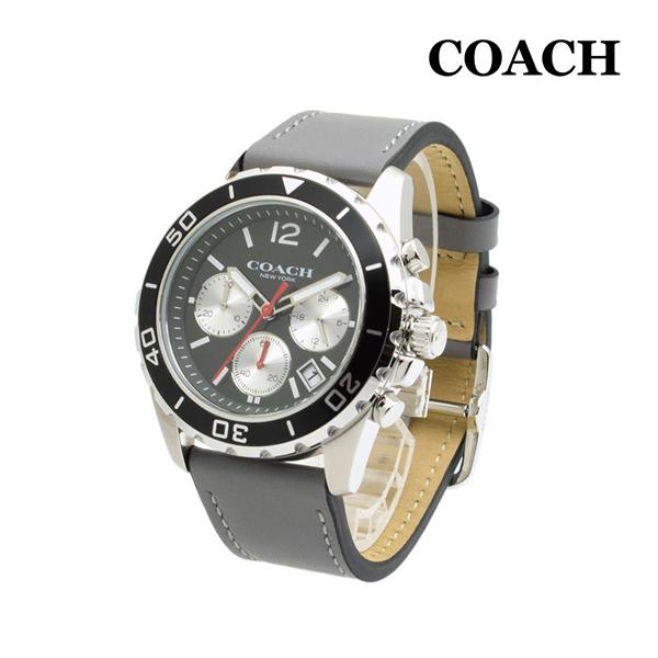 Coach Kent Grey Dial Grey Leather Strap Watch for Men - 14602561 Buy Now By Coach