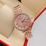 Fossil Jacqueline Rose Gold Dial Rose Gold Steel Strap Watch for Women - ES3546 Buy Now By Fossil