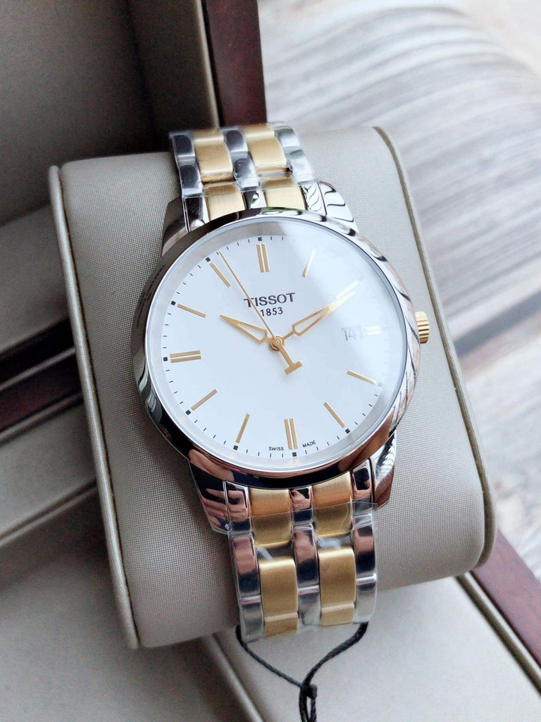 Tissot T Classic Dream White Dial Two Tone Steel Strap Watch for Men - T033.410.22.011.01 Buy Now By Tissot