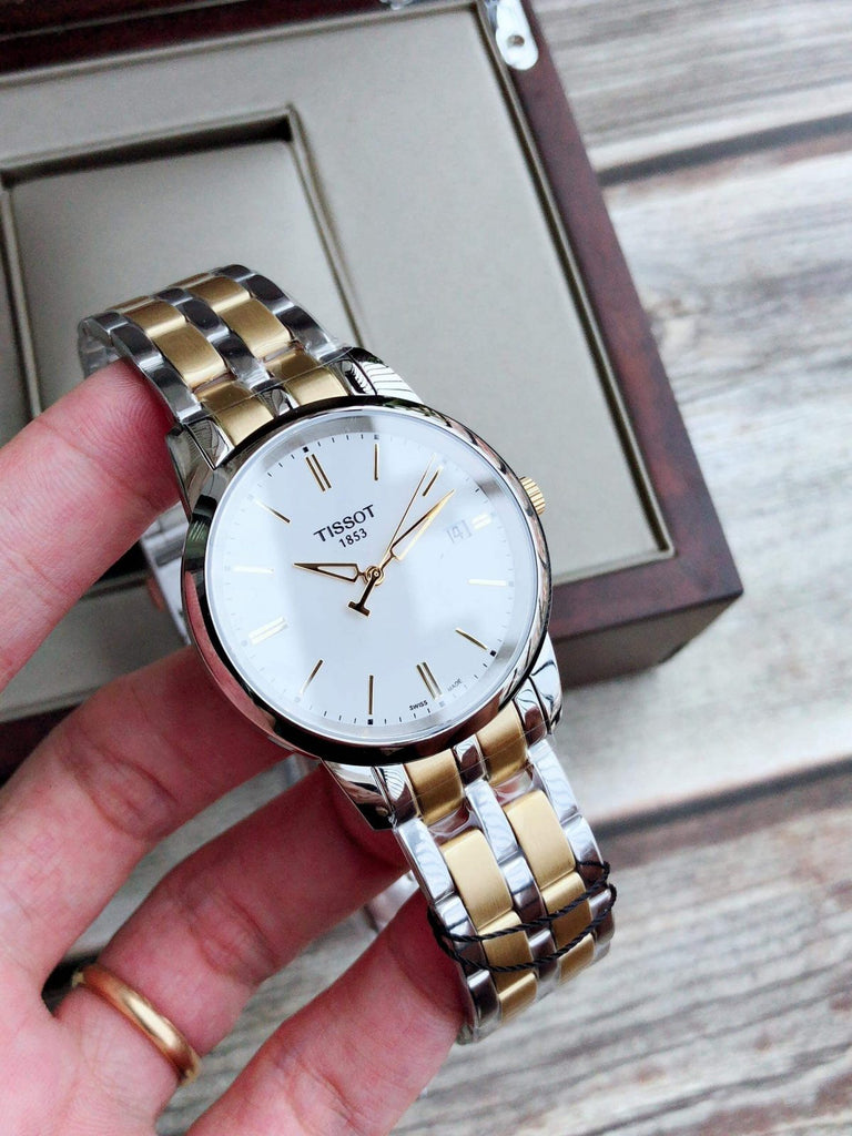 Tissot T Classic Dream White Dial Two Tone Steel Strap Watch for Men - T033.410.22.011.01 Buy Now By Tissot