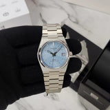 Tissot PRX Powermatic 80 Ice Blue Dial Silver Steel Strap Watch for Men - T137.207.11.351.00