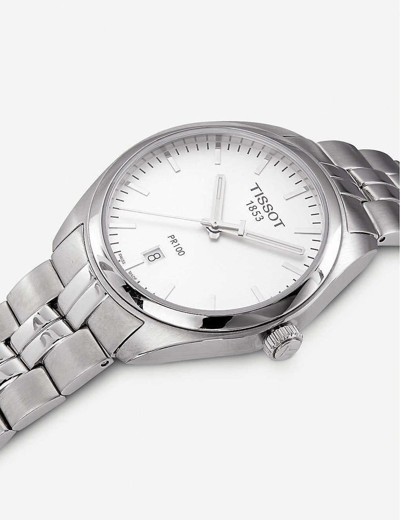 Tissot PR 100 Quartz White Dial Silver Steel Strap Watch For Women - T101.410.11.031.00 Buy Now By Tissot
