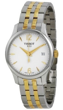 Tissot T Classic Tradition White Dial Two Tone Mesh Bracelet Watch for Women - T063.210.22.037.00 Buy Now By Tissot