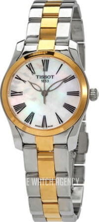 Tissot T Wave Quartz Mother of Pearl Dial Two Tone Steel Strap Watch for Women - T112.210.22.113.00 Buy Now By Tissot