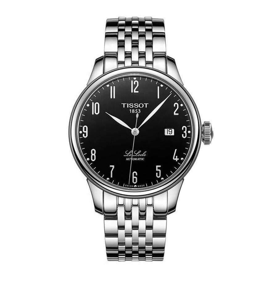 Tissot T Classic Powermatic 80 Black Dial Silver Steel Strap Watch For Men - T41.1.483.52 Buy Now By Tissot