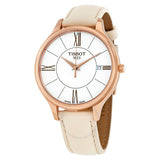 Tissot T Lady Bella Ora Round White Dial Beige Leather Strap Watch For Women - T103.210.36.018.00 Buy Now By Tissot