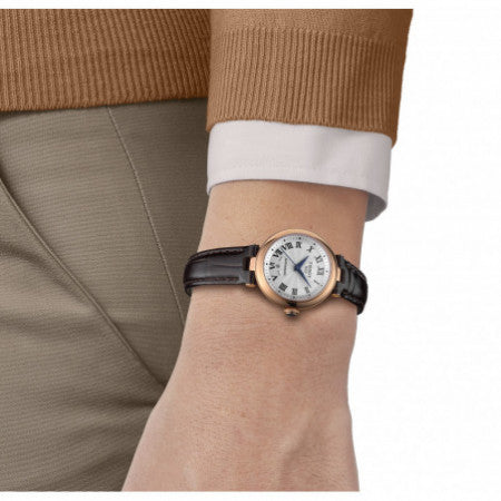 Tissot Bellissima Automatic Silver Dial Brown Leather Strap Watch For Women - T126.207.36.013.00 Buy Now By Tissot