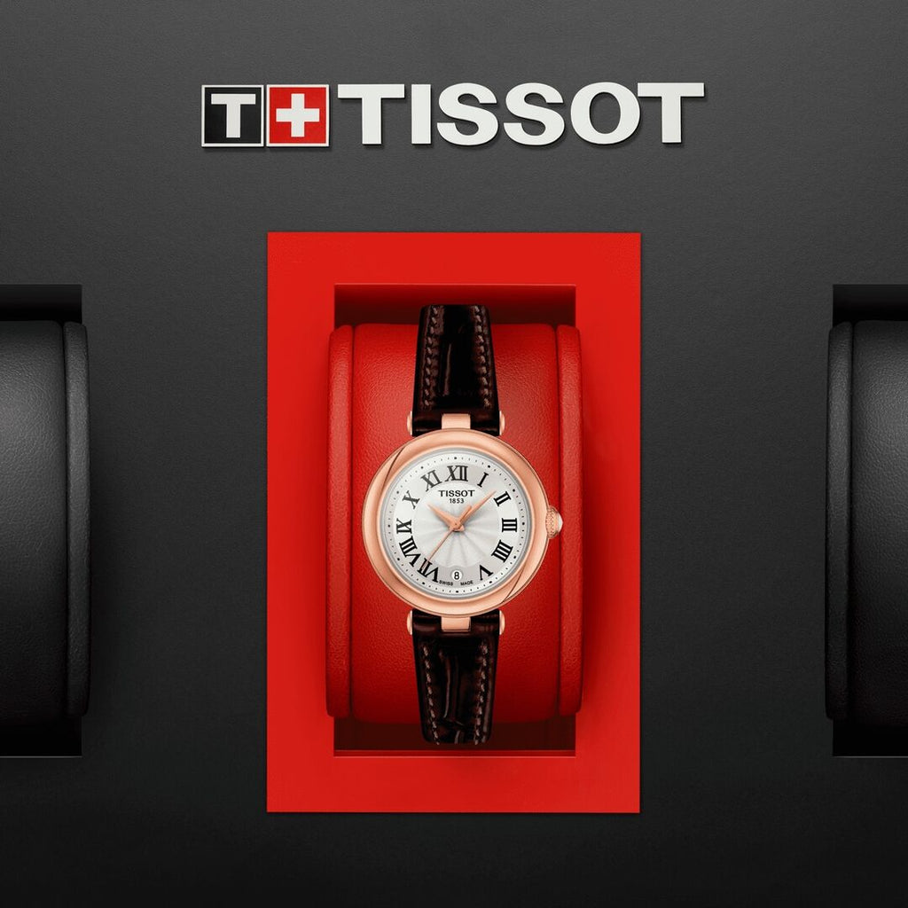 Tissot Bellissima Small Lady White Dial Brown Leather Strap Watch For Women - T126.010.36.013.00 Buy Now By Tissot