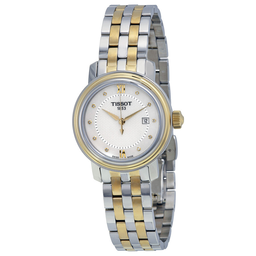 Tissot T Classic Bridgeport Automatic Mother of Pearl Dial Two Tone Steel Strap Watch for Women - T097.410.22.116.00 Buy Now By Tissot