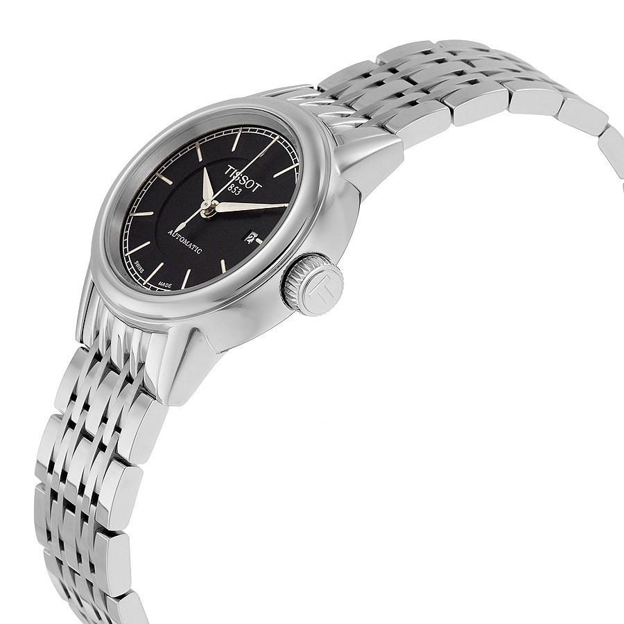 Tissot Carson Automatic Black Dial Silver Steel Strap Watch For Women - T085.207.11.051.00 Buy Now By Tissot