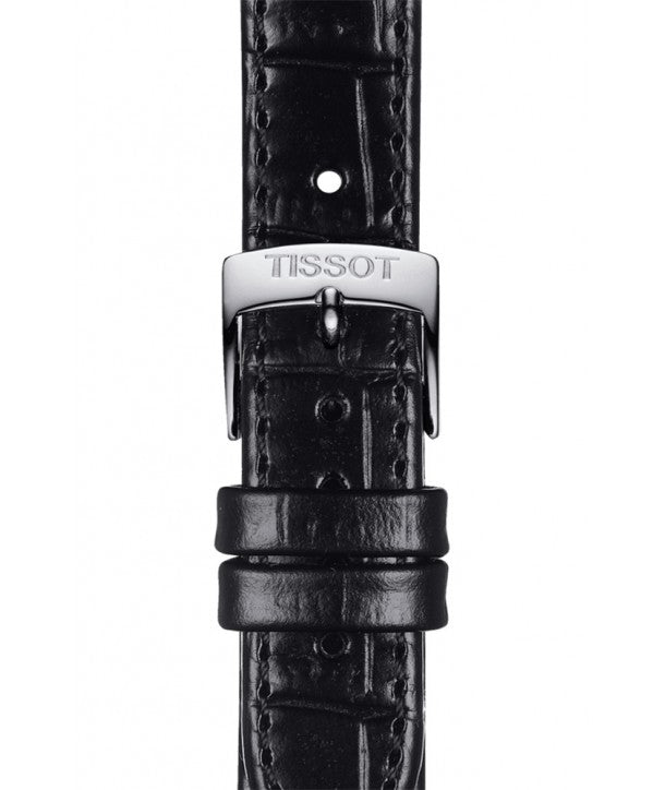 Tissot Carson Premium Automatic Lady Silver Dial Black Leather Strap Watch for Women - T122.207.16.033.00 Buy Now By Tissot