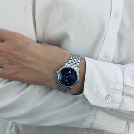 Tissot T Classic Carson Premium Automatic Lady Black Dial Silver Steel Strap Watch for Women - T122.207.11.051.00 Buy Now By Tissot