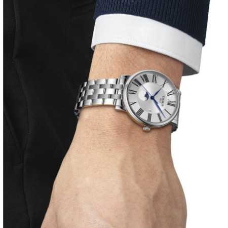 Tissot T Classic Carson Premium Powermatic 80 Silver Dial Silver Steel Strap Watch For Men - T122.407.11.033.00 Buy Now By Tissot