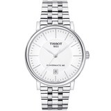 Tissot T Classic Carson Premium Powermatic 80 White Dial Silver Steel Strap Watch For Men - T122.407.11.031.00 Buy Now By Tissot