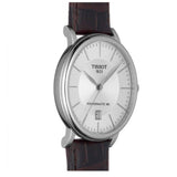 Tissot T-Classic Powermatic 80 Silver Dial Brown Leather Strap Watch For Men - T122.407.16.031.00 Buy Now By Tissot