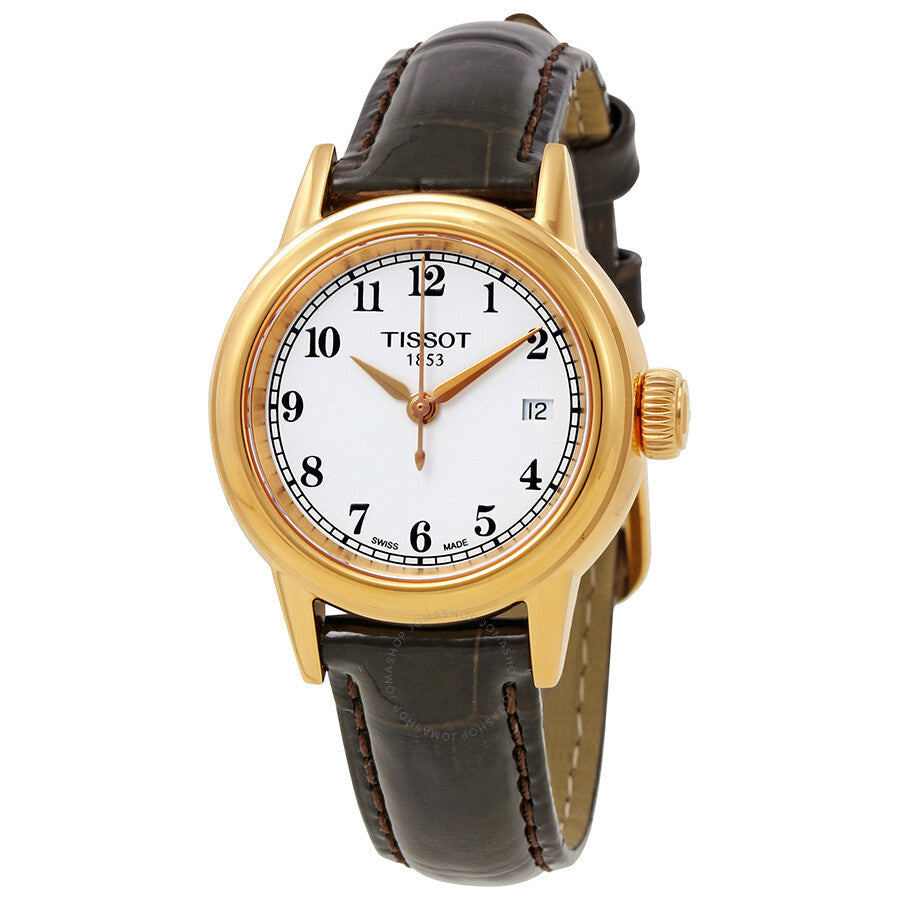 Tissot Carson White Dial Brown Leather Strap Watch For Women - T085.210.36.012.00 Buy Now By Tissot