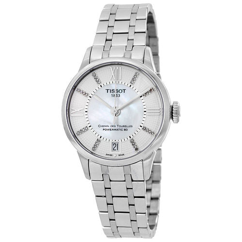 Tissot Chemin Des Tourelles Powermatic 80 Helvetic Silver Dial Silver Steel Strap Watch For Women - T099.207.11.116.00 Buy Now By Tissot