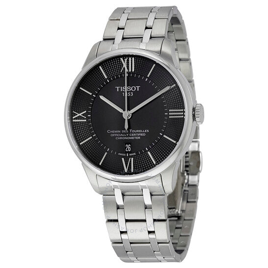 Tissot T Classic Chemin Des Tourelles Chronometer Black Dial Silver Steel Strap Watch For Men - T099.408.11.058.00 Buy Now By Tissot