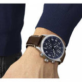Tissot Chrono XL Vintage Blue Dial Brown Leather Strap Watch For Men - T116.617.16.042.00 Buy Now By Tissot