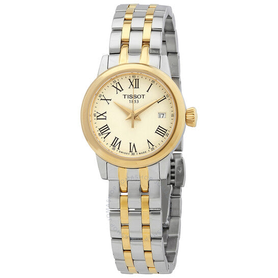 Tissot Classic Dream Lady Gold Dial Two Tone Steel Strap Watch For Women - T129.210.22.263.00 Buy Now By Tissot