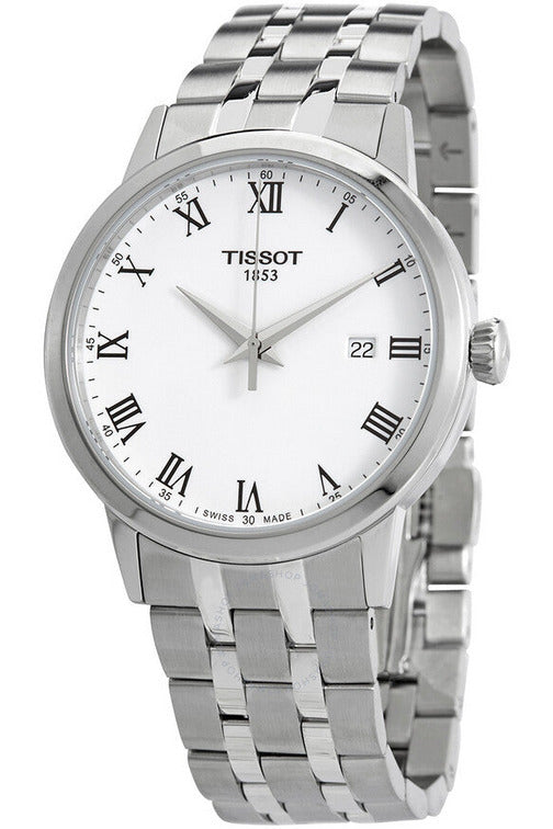Tissot T Classic Dream White Dial Silver Steel Strap Watch For Men - T129.410.11.013.00 Buy Now By Tissot