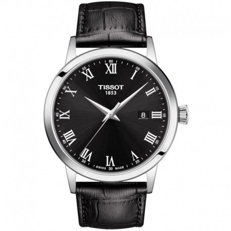 Tissot T Classic Dream Black Dial Black Leather Strap Watch for Men - T122.410.16.053.00 Buy Now By Tissot