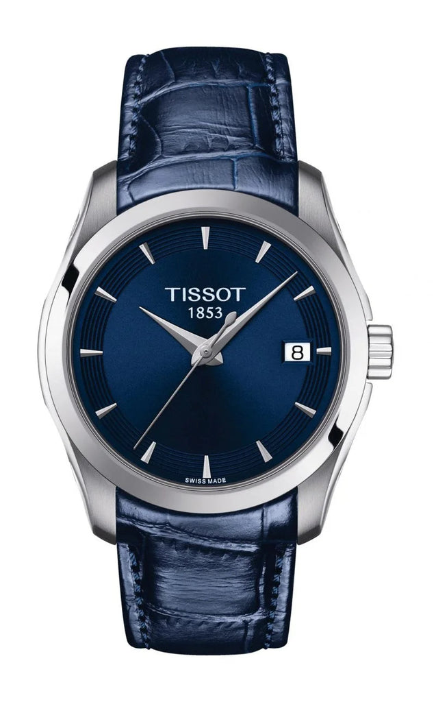 Tissot Couturier Lady Blue Dial Blue Leather Strap Watch for Women - T035.210.16.041.00 Buy Now By Tissot